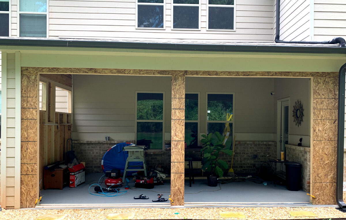 DIY Sunroom – Week 3: Sheathing, Housewrap, Concrete Sills